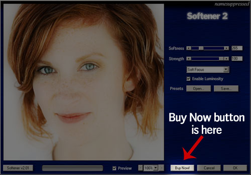 Location of Buy Now button on Softener 2