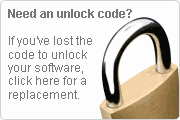 Lost your unlocking code?  Click here to get a replacement.