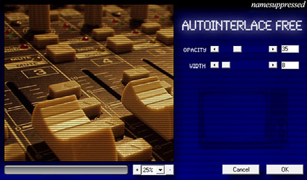 Screenshot of the Autointerlace Free interface.