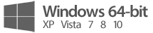 Windows 64-bit: XP / Vista / 7 / 8 / 10