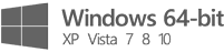 Windows 64-bit: XP / Vista / 7 / 8 / 10