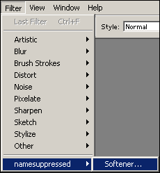 Photoshop Filter Menu