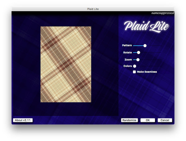 Screenshot of a prototype of Plaid Lite running on a Mac.